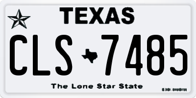 TX license plate CLS7485