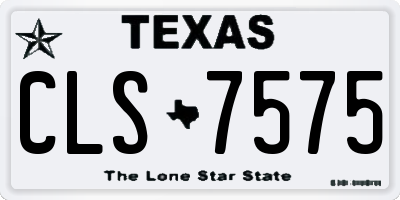 TX license plate CLS7575