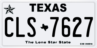 TX license plate CLS7627