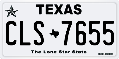 TX license plate CLS7655