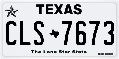 TX license plate CLS7673