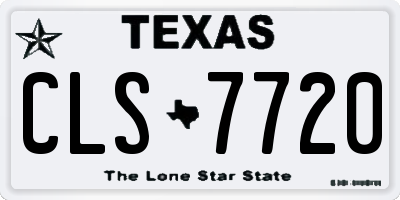 TX license plate CLS7720