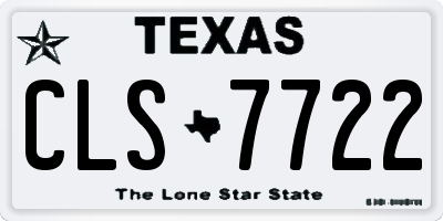 TX license plate CLS7722