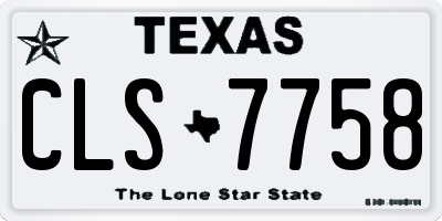 TX license plate CLS7758