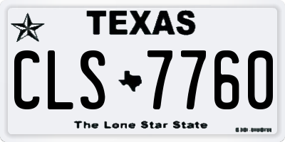 TX license plate CLS7760