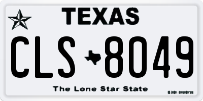 TX license plate CLS8049