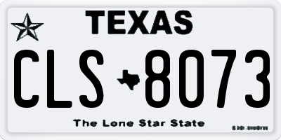 TX license plate CLS8073