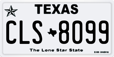 TX license plate CLS8099