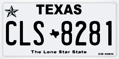 TX license plate CLS8281