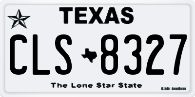 TX license plate CLS8327