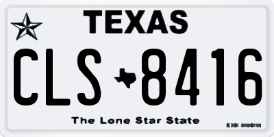 TX license plate CLS8416