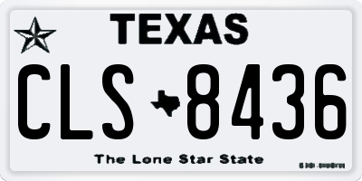 TX license plate CLS8436