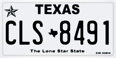 TX license plate CLS8491