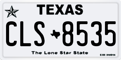 TX license plate CLS8535