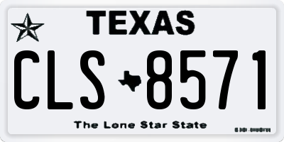 TX license plate CLS8571