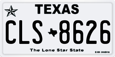 TX license plate CLS8626