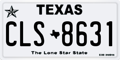 TX license plate CLS8631