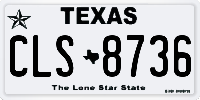 TX license plate CLS8736