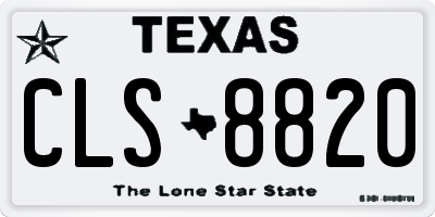 TX license plate CLS8820