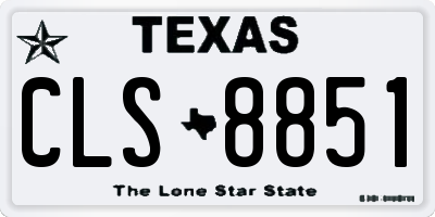 TX license plate CLS8851