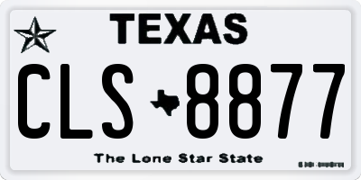 TX license plate CLS8877