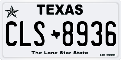 TX license plate CLS8936