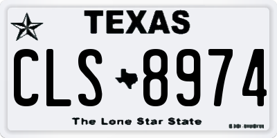 TX license plate CLS8974