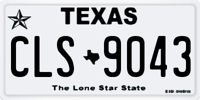 TX license plate CLS9043