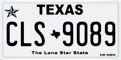 TX license plate CLS9089