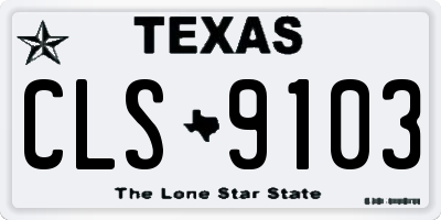 TX license plate CLS9103