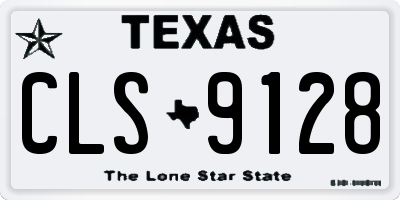 TX license plate CLS9128