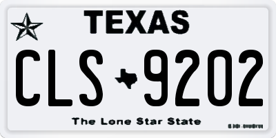 TX license plate CLS9202