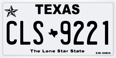 TX license plate CLS9221