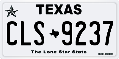 TX license plate CLS9237