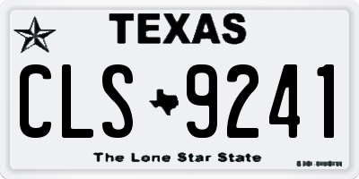 TX license plate CLS9241