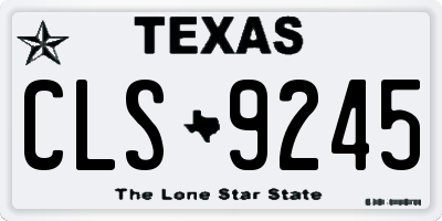 TX license plate CLS9245