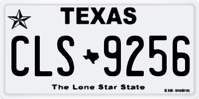 TX license plate CLS9256