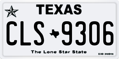 TX license plate CLS9306
