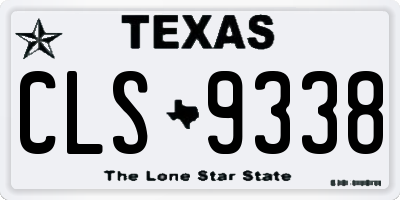 TX license plate CLS9338