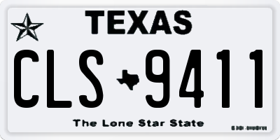 TX license plate CLS9411