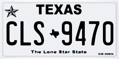 TX license plate CLS9470