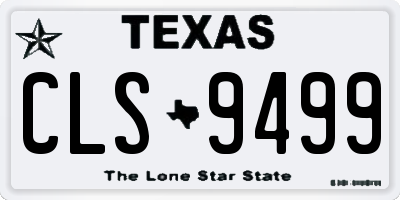 TX license plate CLS9499