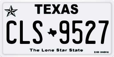 TX license plate CLS9527