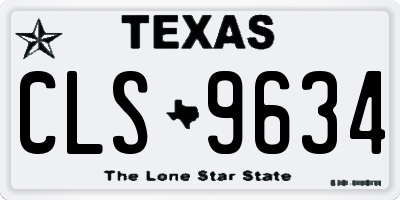 TX license plate CLS9634