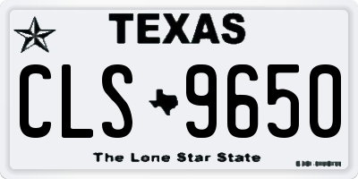TX license plate CLS9650