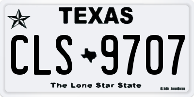 TX license plate CLS9707