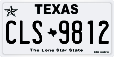 TX license plate CLS9812