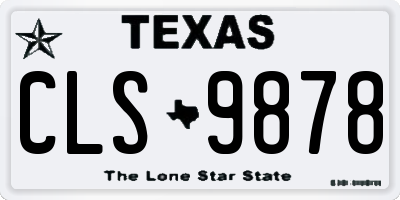 TX license plate CLS9878