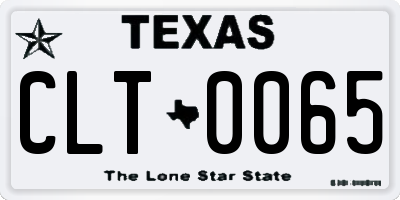 TX license plate CLT0065
