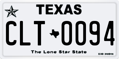 TX license plate CLT0094